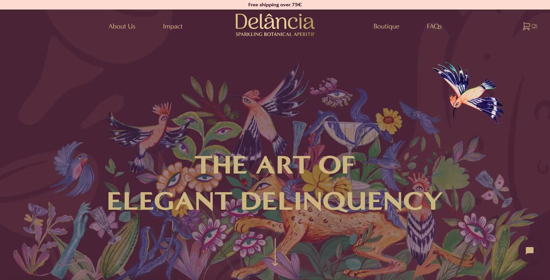 Image of Delância website built by Marisha Deroubaix